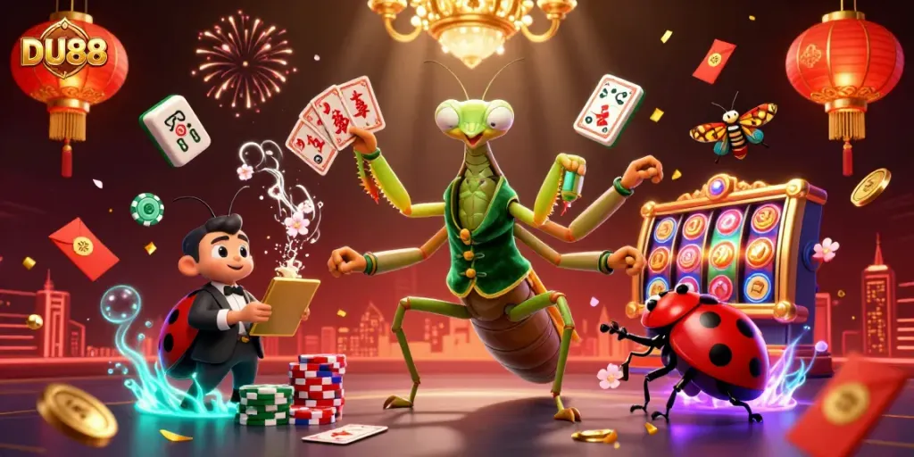 Engage in thrilling casino games at DU88 with vibrant visuals and exciting excitement of card games.