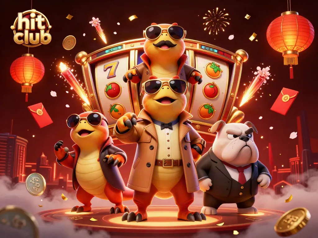 Spin the reels at hit club and enjoy vibrant gaming action in a lively 3D casino!