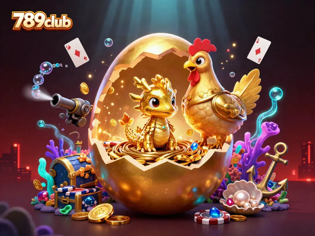 Win big with the exciting features of 789club's casino games amidst a magical 3D scene.