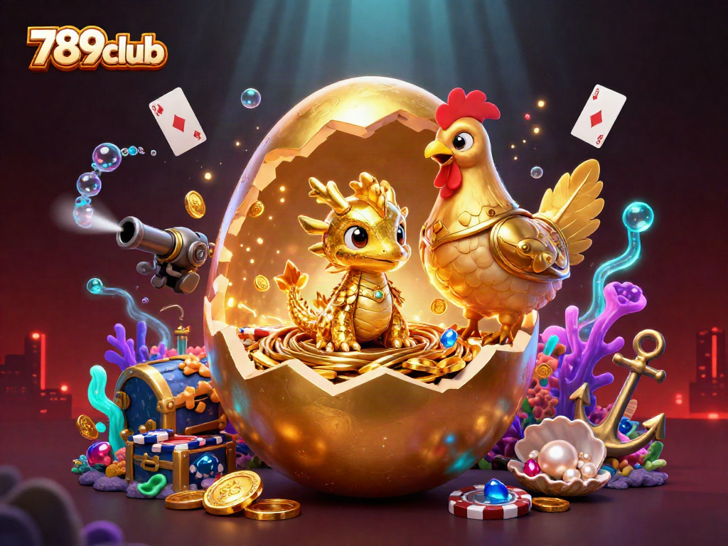 Win big with the exciting features of 789club's casino games amidst a magical 3D scene.