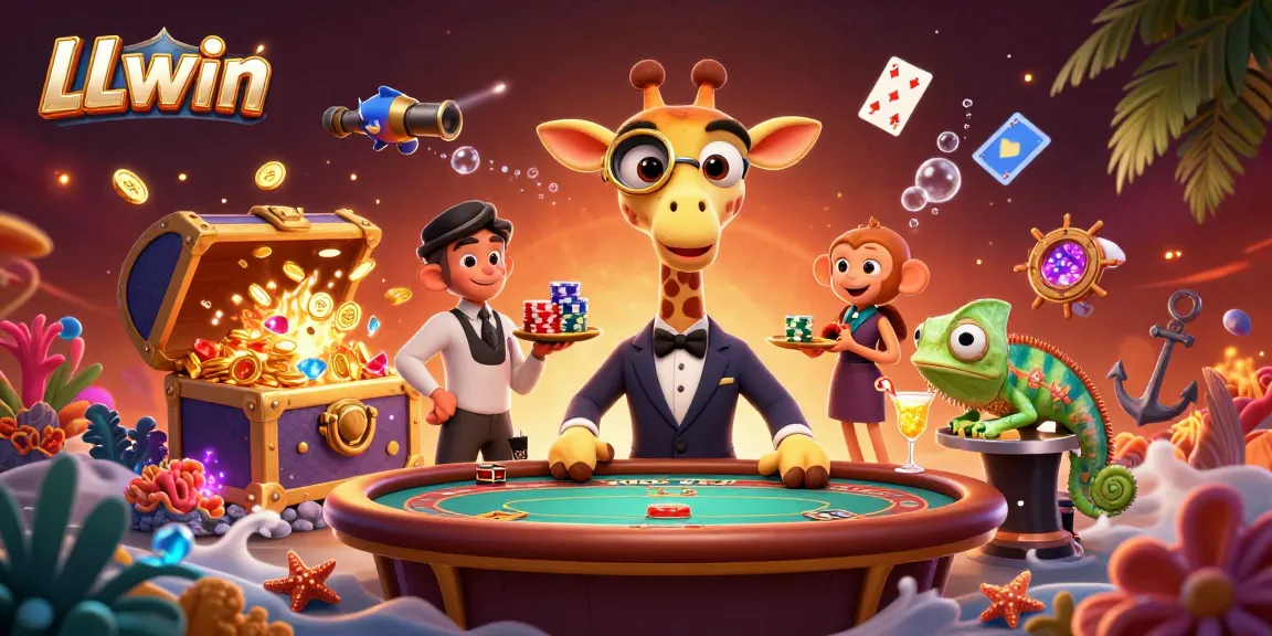 Experience vibrant gameplay at LLwin with high-roller giraffe and dynamic casino elements.