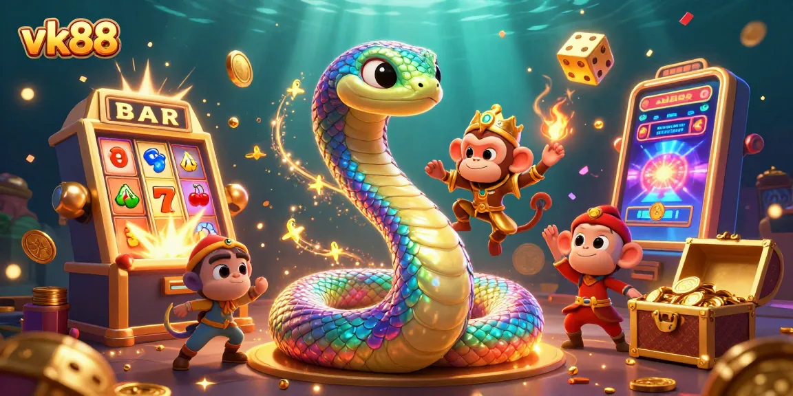 Spin the vibrant vk88 slots with a jackpot explosion of coins and magical characters!