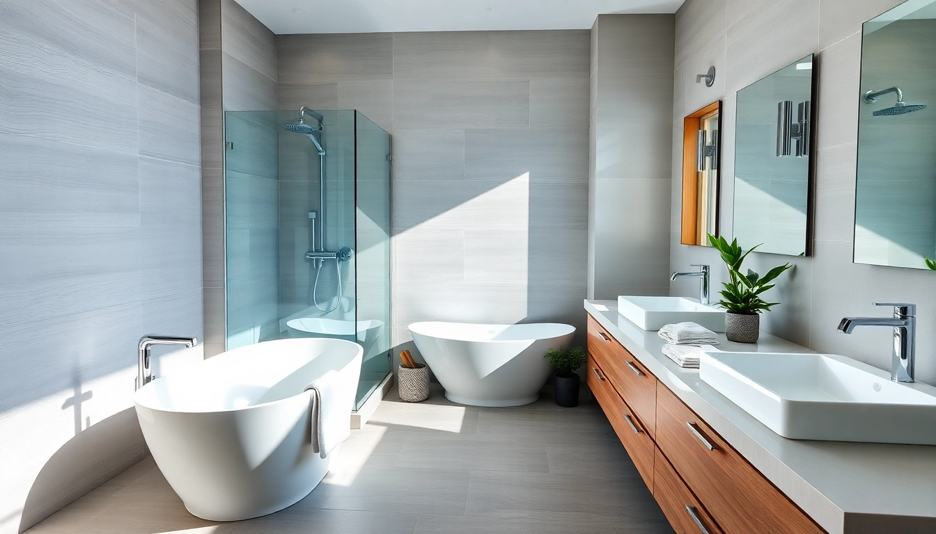 Bathroom remodelers Vancouver create a chic, contemporary bathroom design with natural lighting and elegant features.