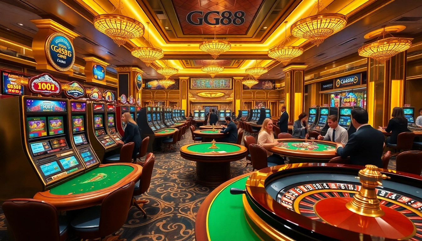 Experience the thrill of GG88 with vibrant casino games and excitement around the tables.
