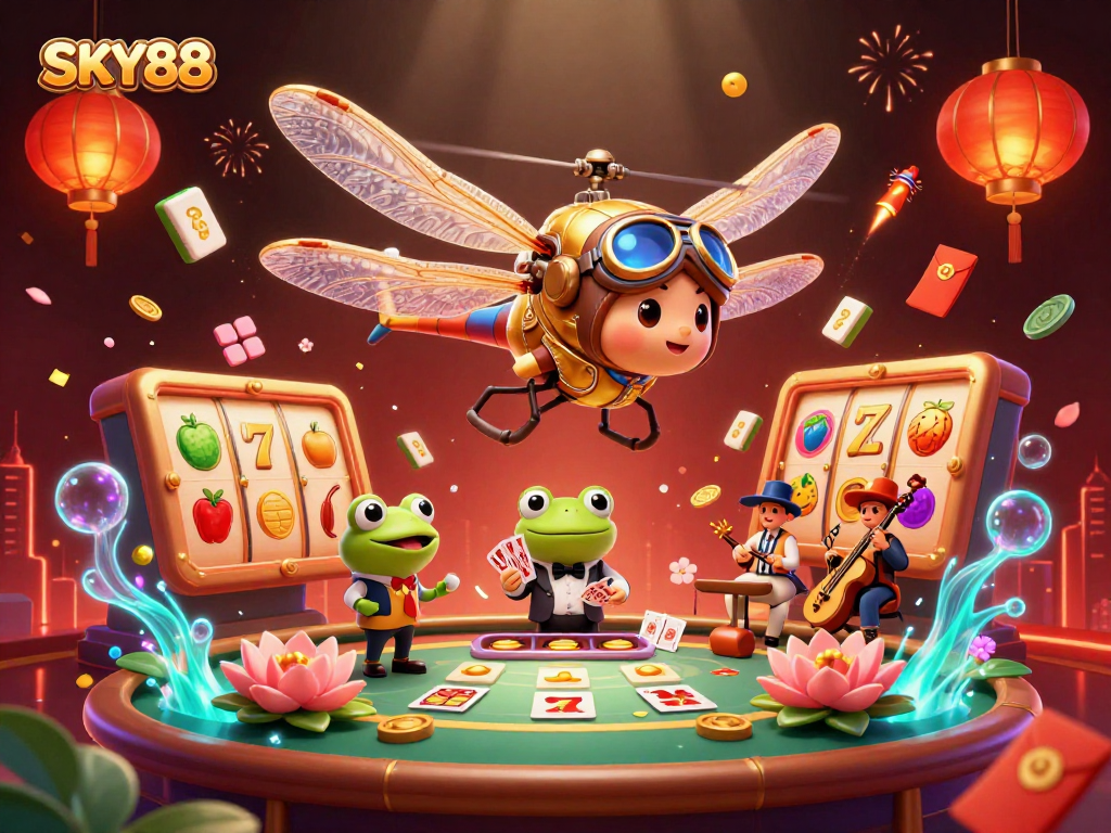 Experience thrilling moments at SKY88 with vibrant slots and a lively casino atmosphere.