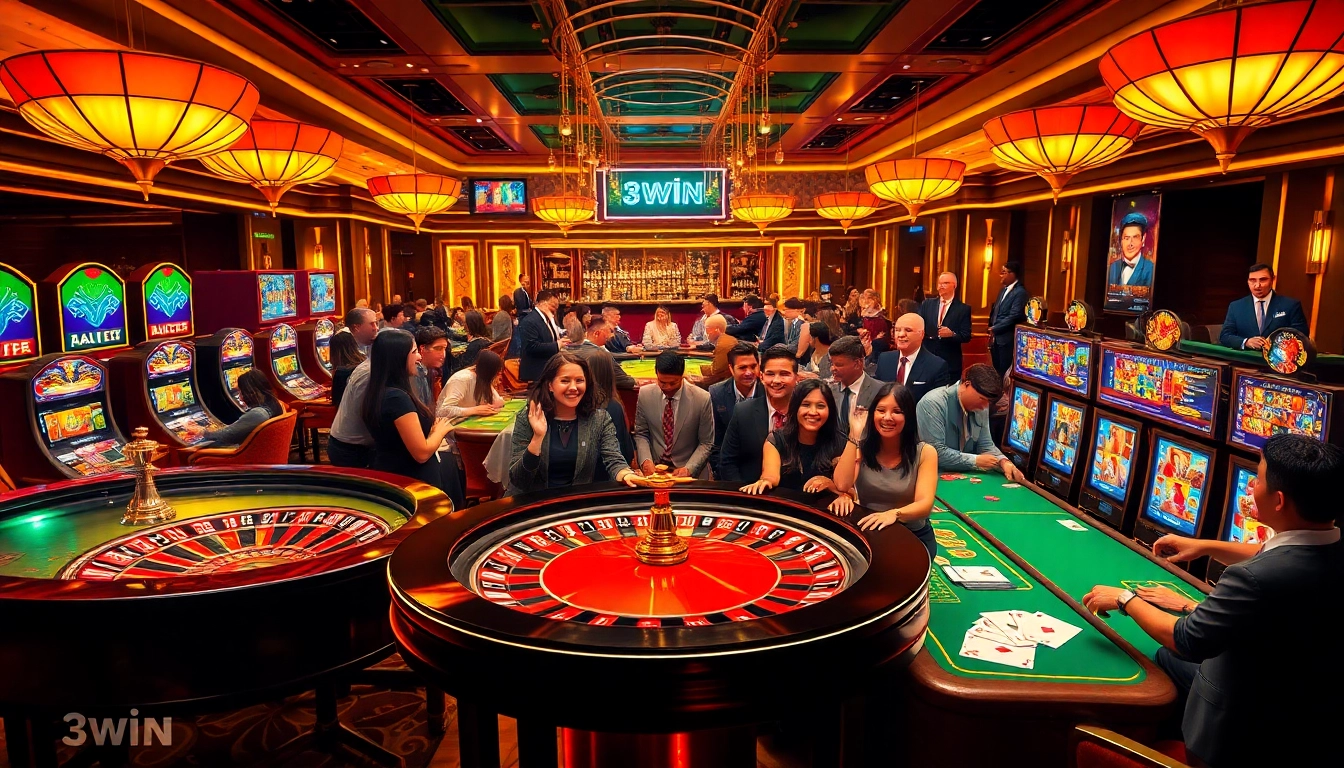 Experience thrilling betting action at 3win com with vibrant casino roulette and poker tables.