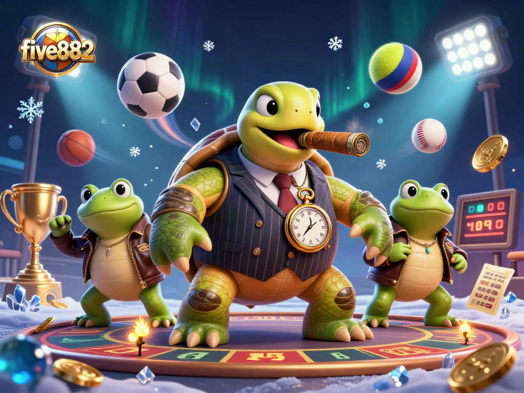 Engage in thrilling games at five882 with dynamic casino characters and bright sports elements.
