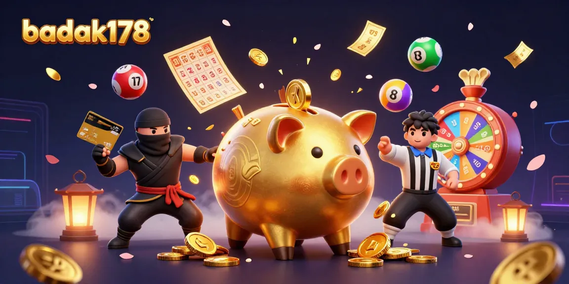 Engage with badak178 and witness thrilling action in a dynamic casino-themed illustration.