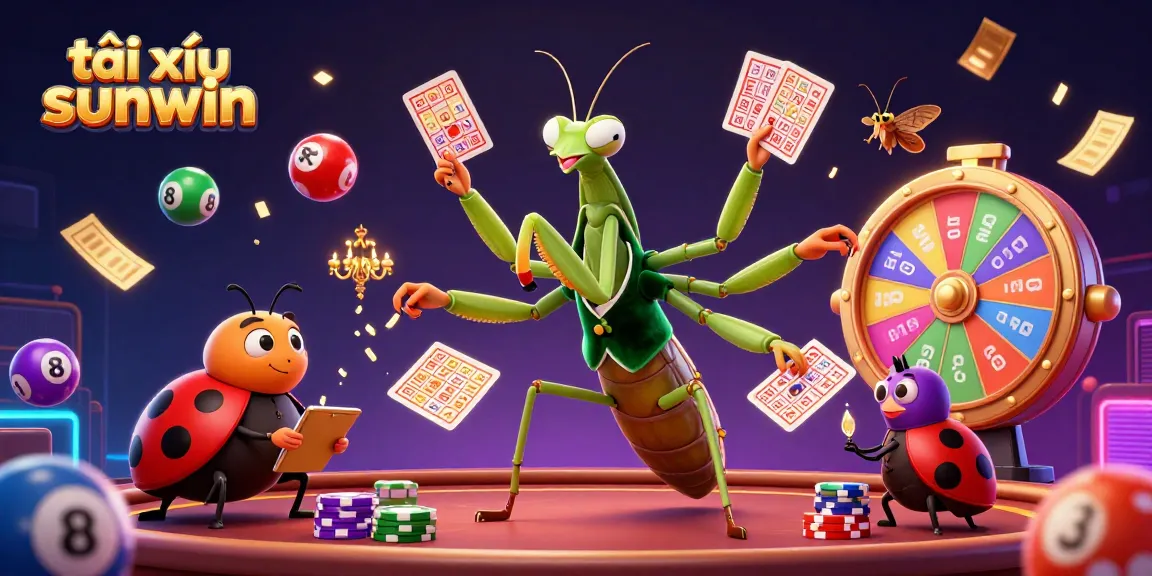 Experience the thrill of tài xỉu sunwin with vibrant casino elements and animated characters.
