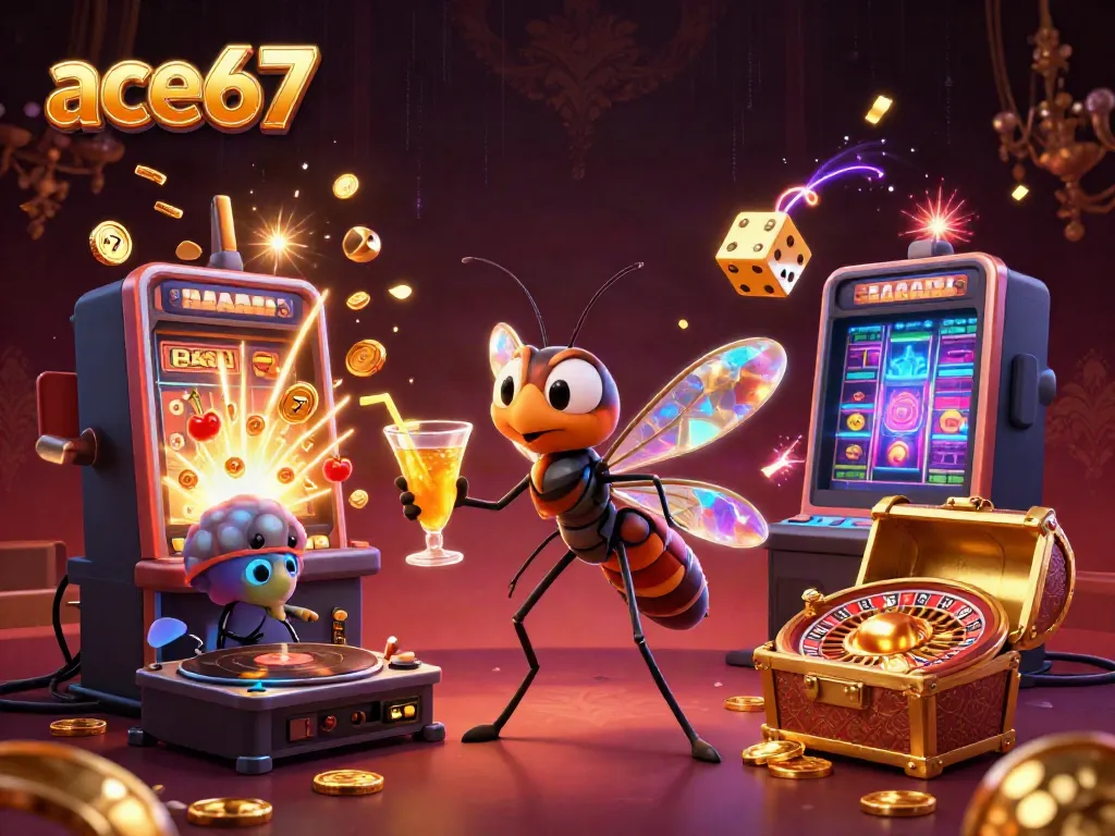 Experience thrilling gameplay and epic wins at ace67 with vibrant casino imagery.