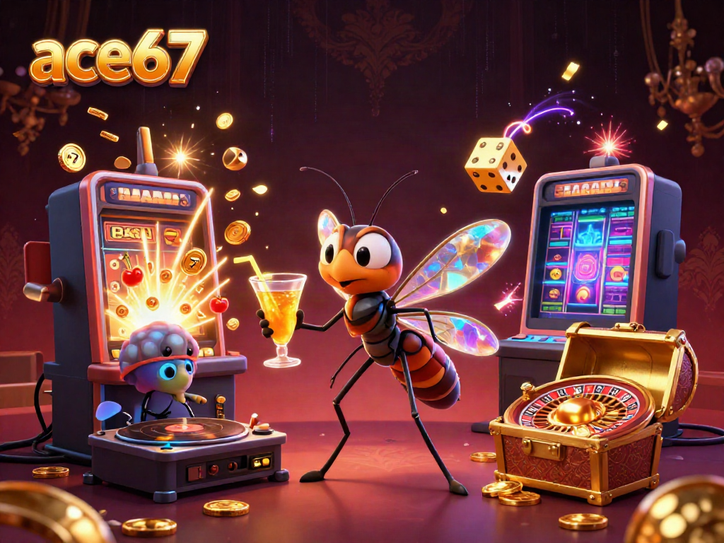 Experience thrilling gameplay and epic wins at ace67 with vibrant casino imagery.