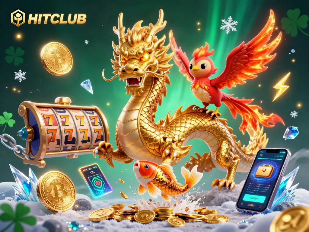 Experience winning with HITCLUB through vibrant slots, gold coins, and dynamic gaming elements.