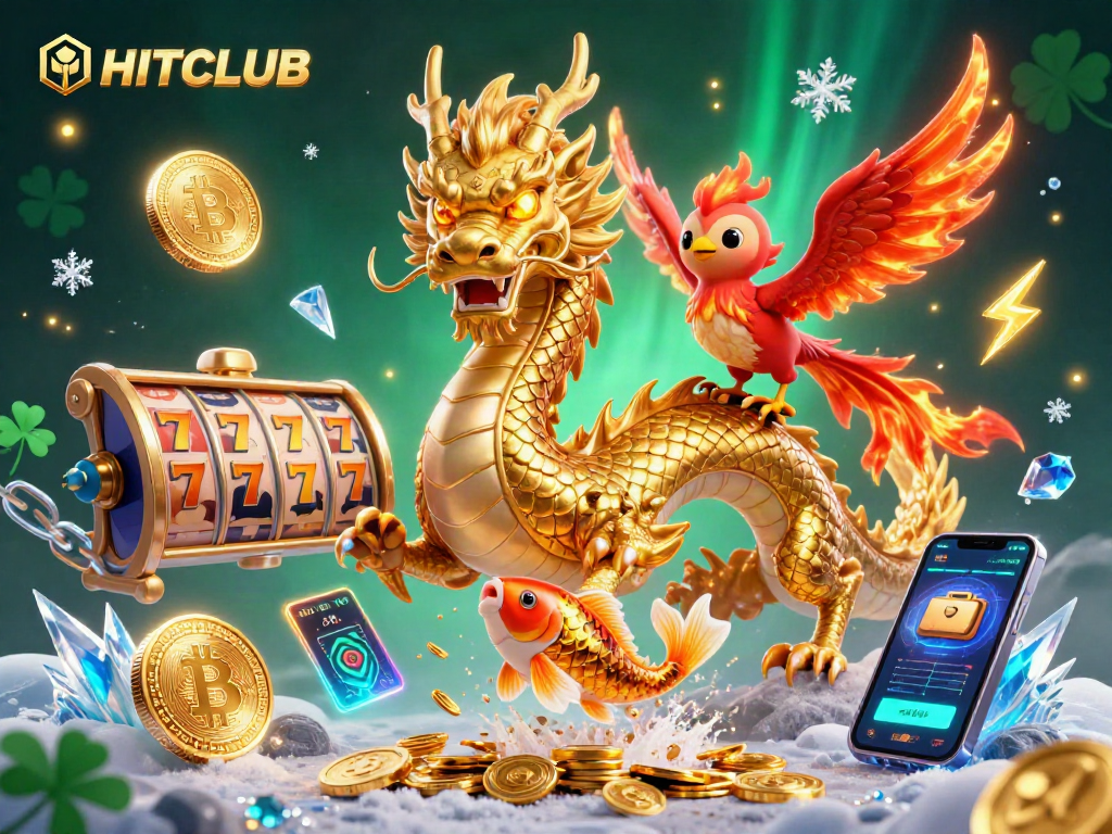 Experience winning with HITCLUB through vibrant slots, gold coins, and dynamic gaming elements.