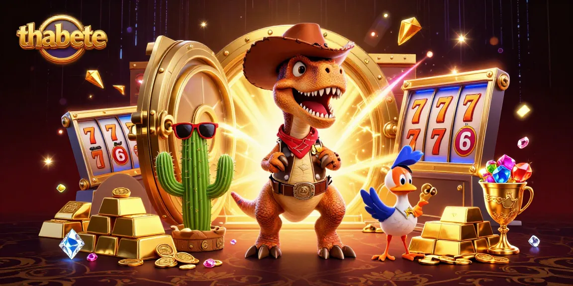 Experience thrilling jackpots at thabete with cartoon characters and dazzling casino treasures!