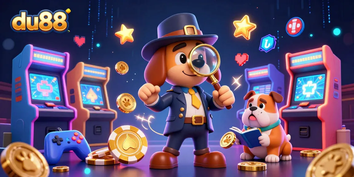 Engage with du88's top gambling adventures through vibrant casino experiences in a dynamic illustration.